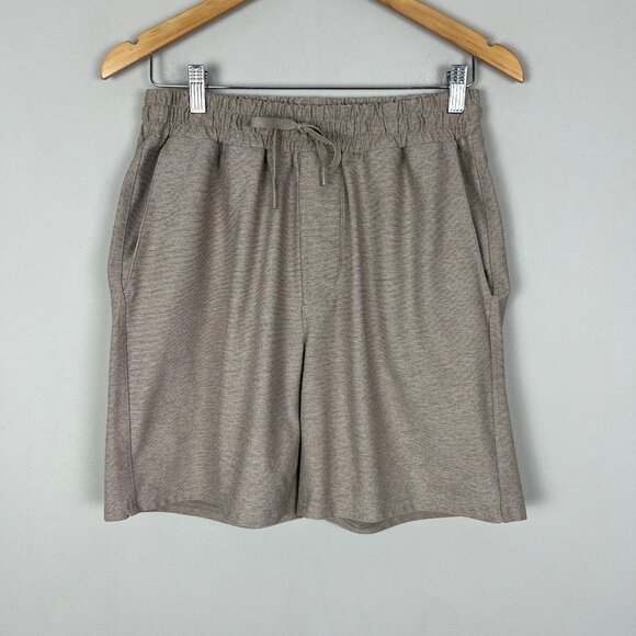 Outdoor Voices Shorts Men Medium Beige Stretch Athletic Active Athleisure Casual - Picture 1 of 12